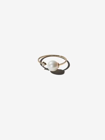 Custom Pearl Ring for Women, French Niche Design, Elegant Luxury Adjustable Band, Minimalist High-End Jewelry Gift